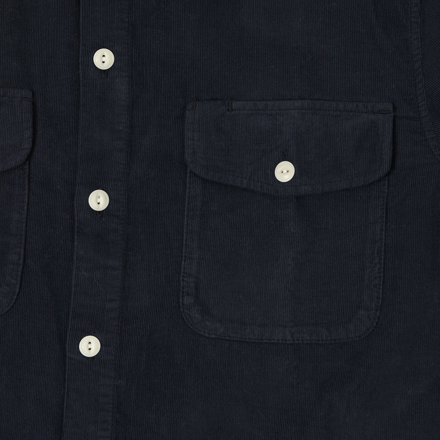Merz b. Schwanen 'Good Basics' Organic Corduroy Shirt - Night Blue
