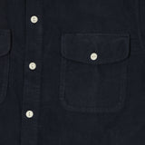 Merz b. Schwanen SHIRT06LC Organic Cotton Corduroy Shirt - Night Blue