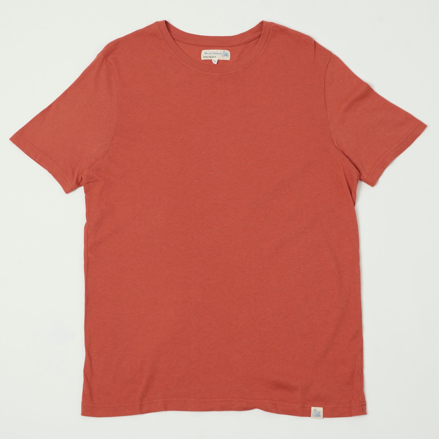 Merz b. Schwanen 'Good Basics' Vintage Wash T-Shirt - Newman Red