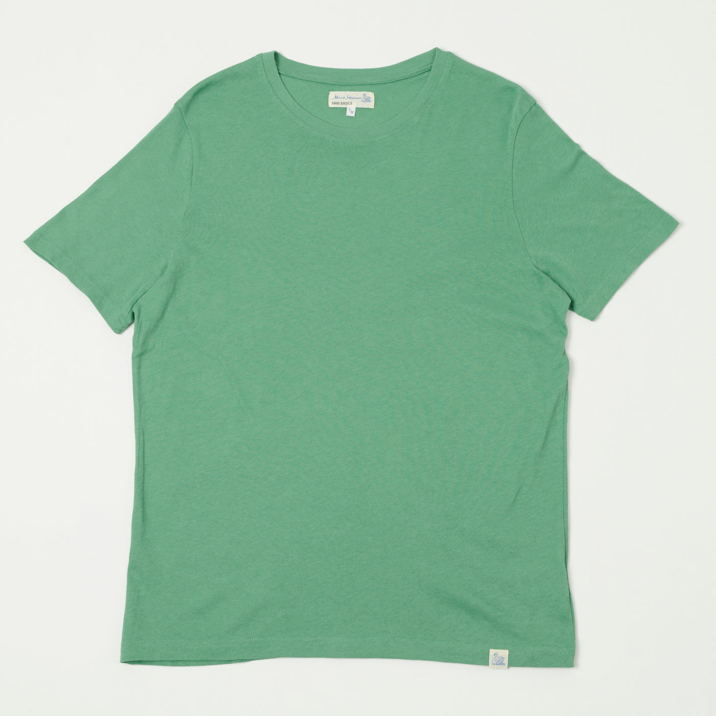 Merz b. Schwanen 'Good Basics' Vintage Wash T-Shirt - Grass