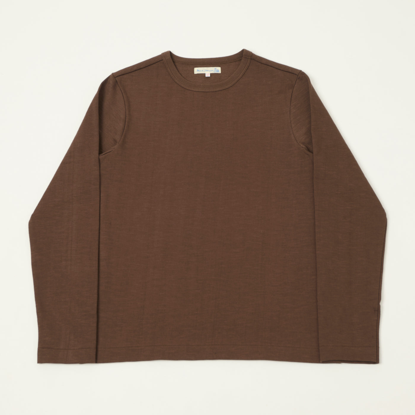 Merz b. Schwanen 2S18 Heavyweight Long Sleeve T-Shirt - Chocolate
