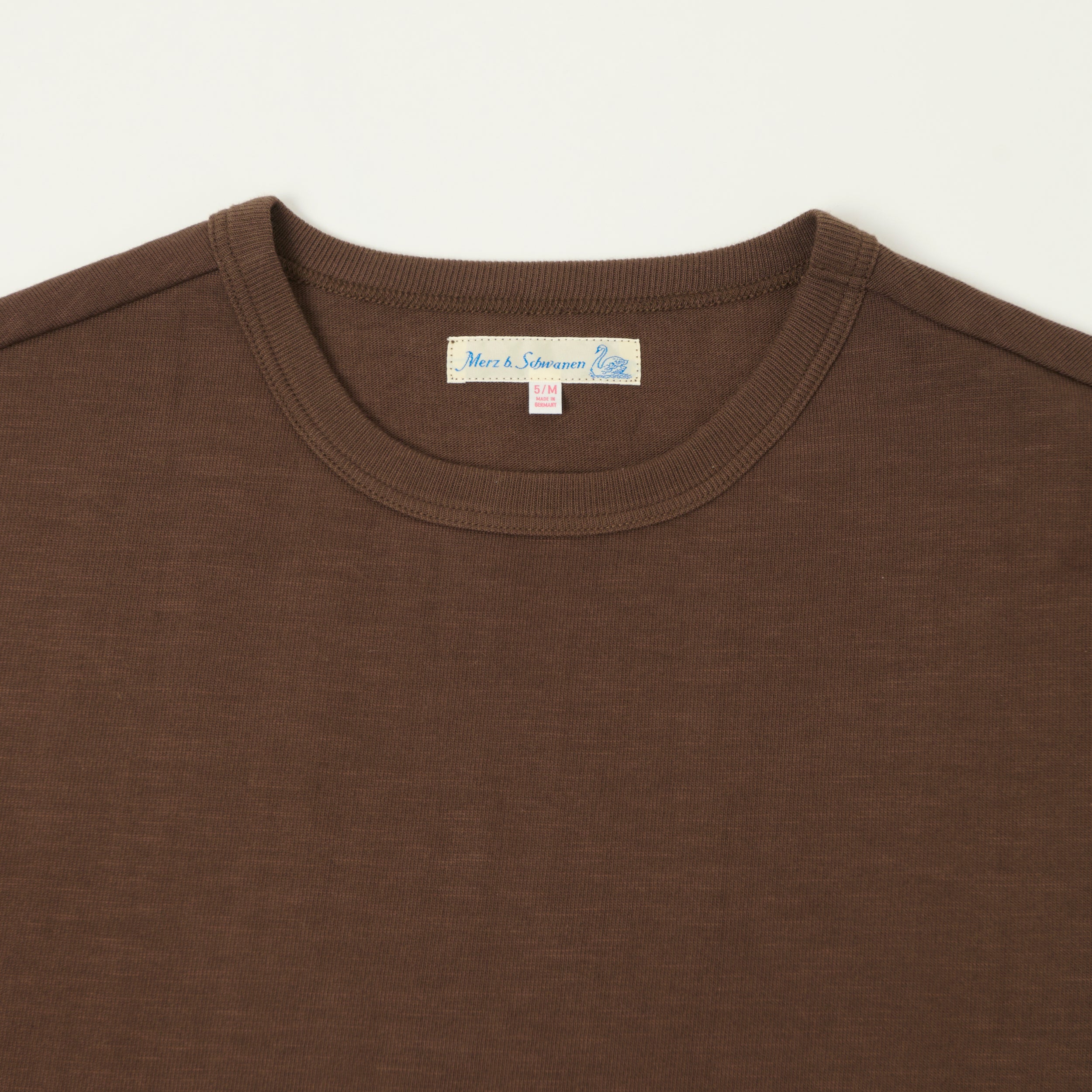 Merz b. Schwanen 2S18 Heavyweight Long Sleeve T-Shirt - Chocolate