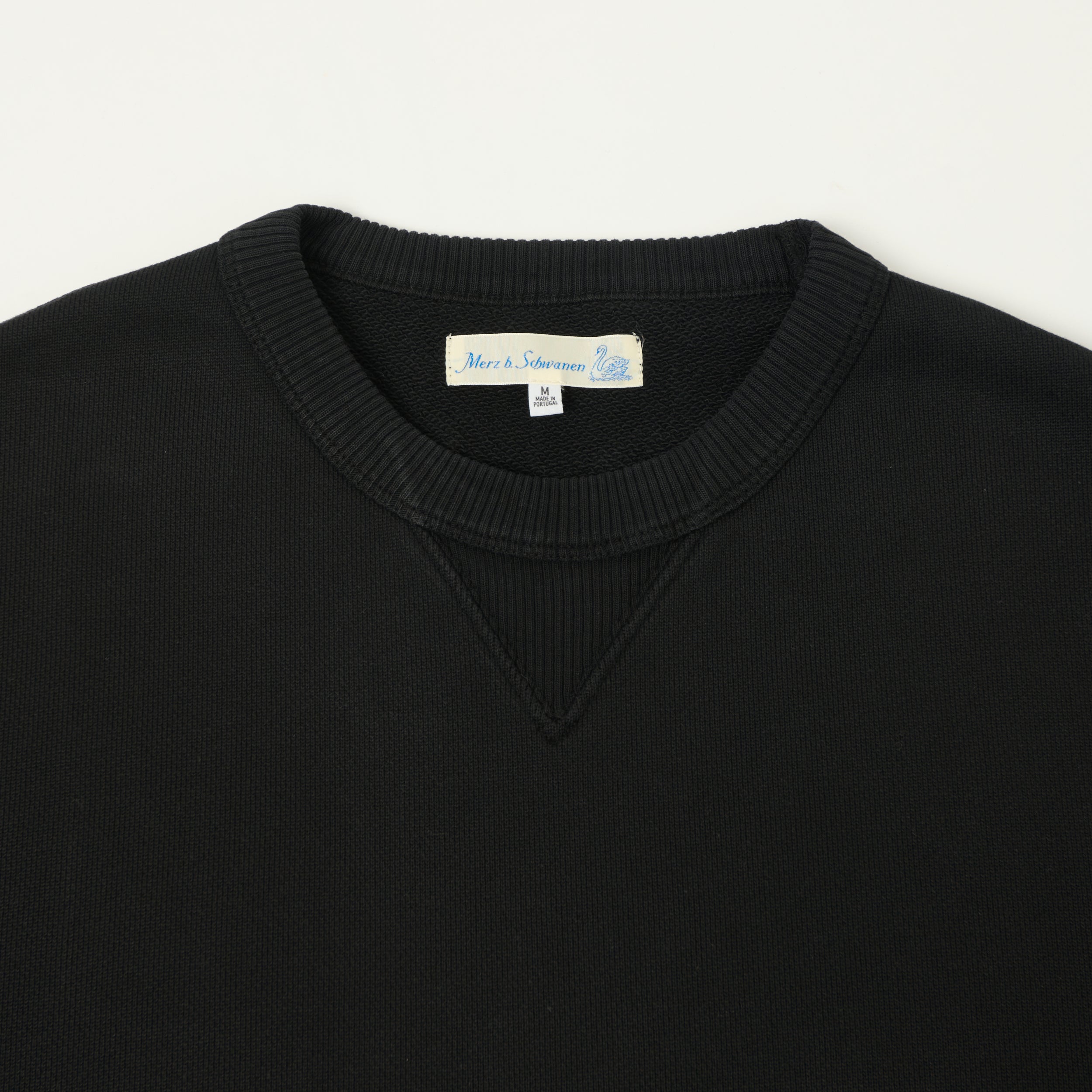 Merz b. Schwanen 'Good Basics' Authentic Fleece Classic Fit Sweatshirt - Deep Black