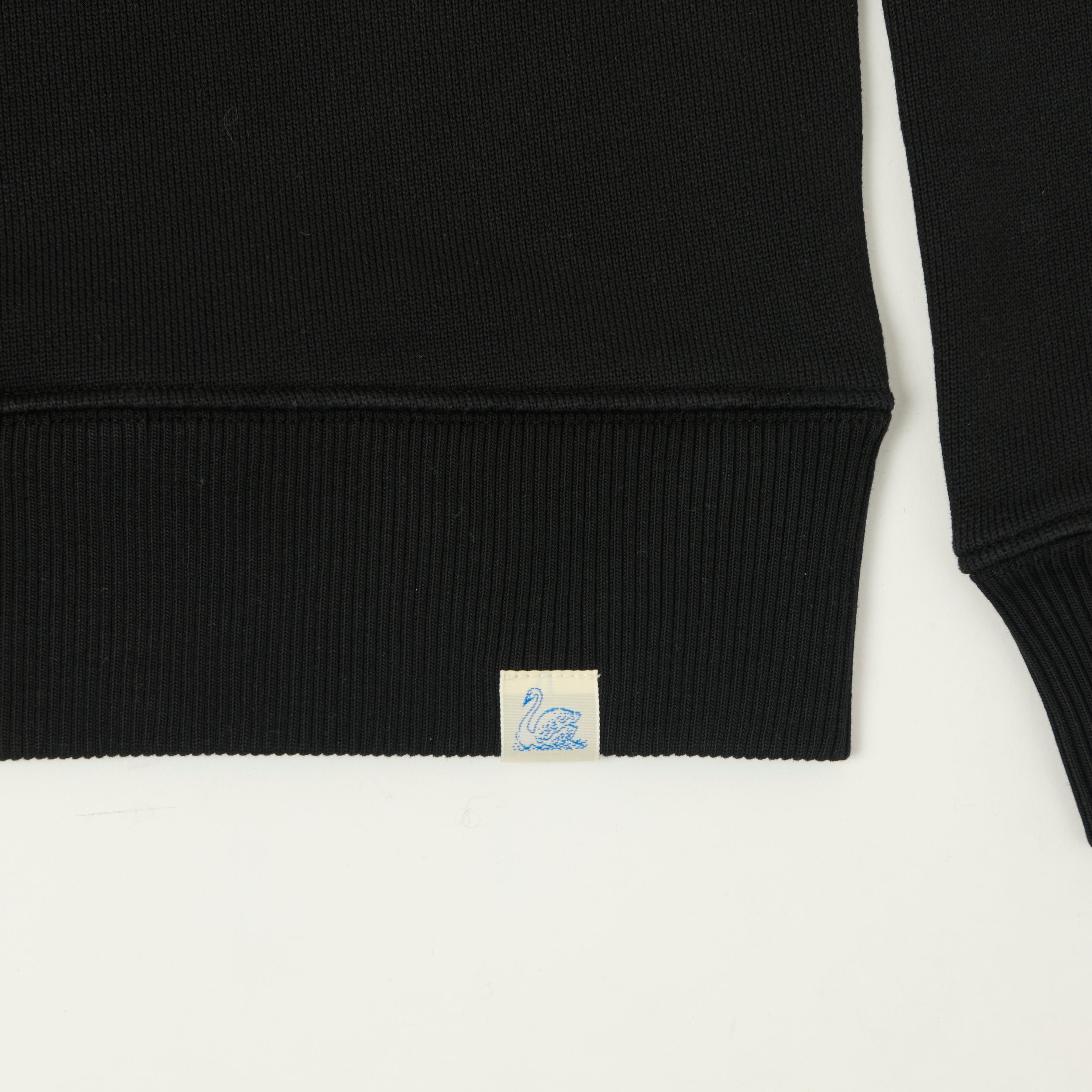 Merz b. Schwanen 'Good Basics' Authentic Fleece Classic Fit Sweatshirt - Deep Black