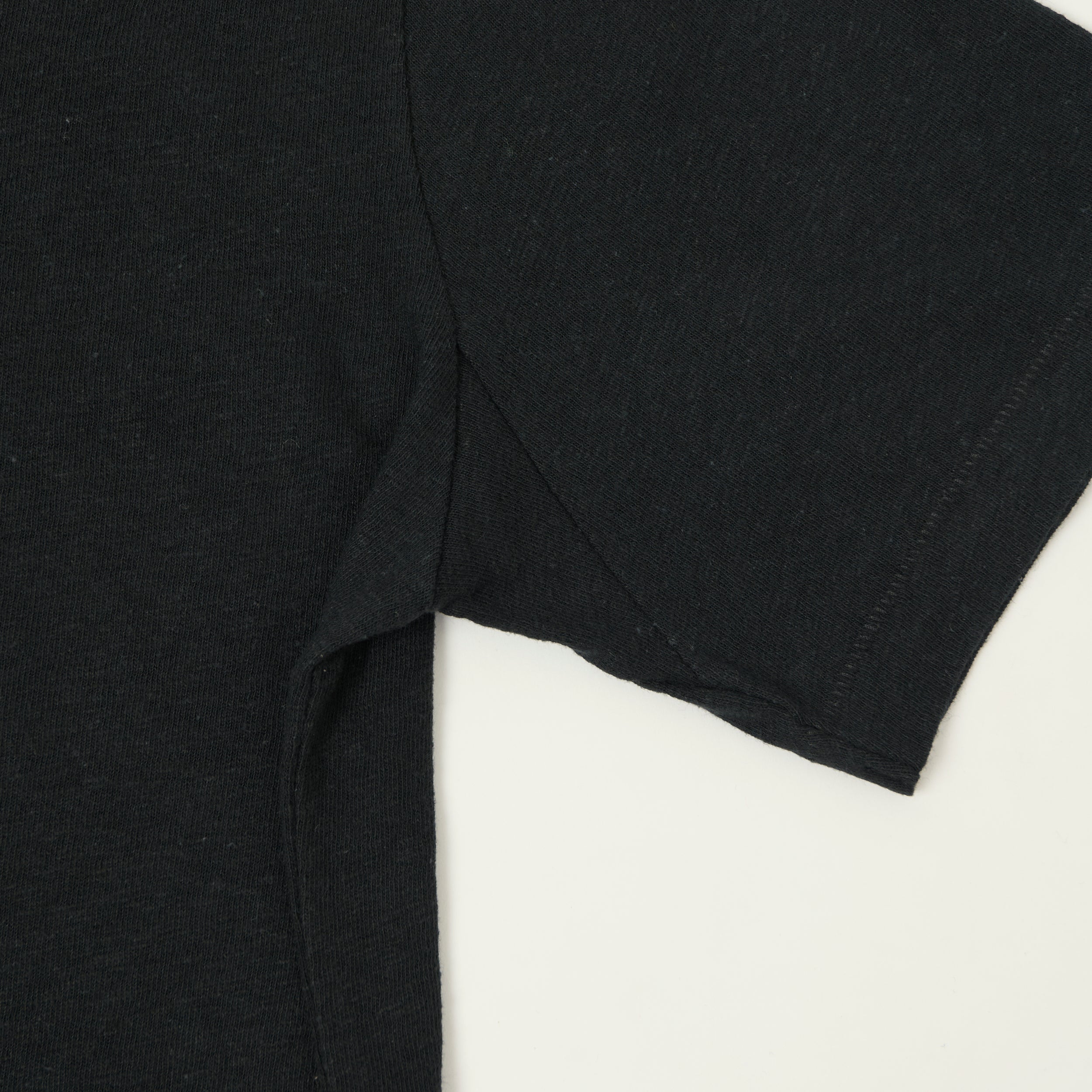 Merz b. Schwanen 'Good Basics' Linen-Cotton Relaxed Fit T-Shirt - Deep Black