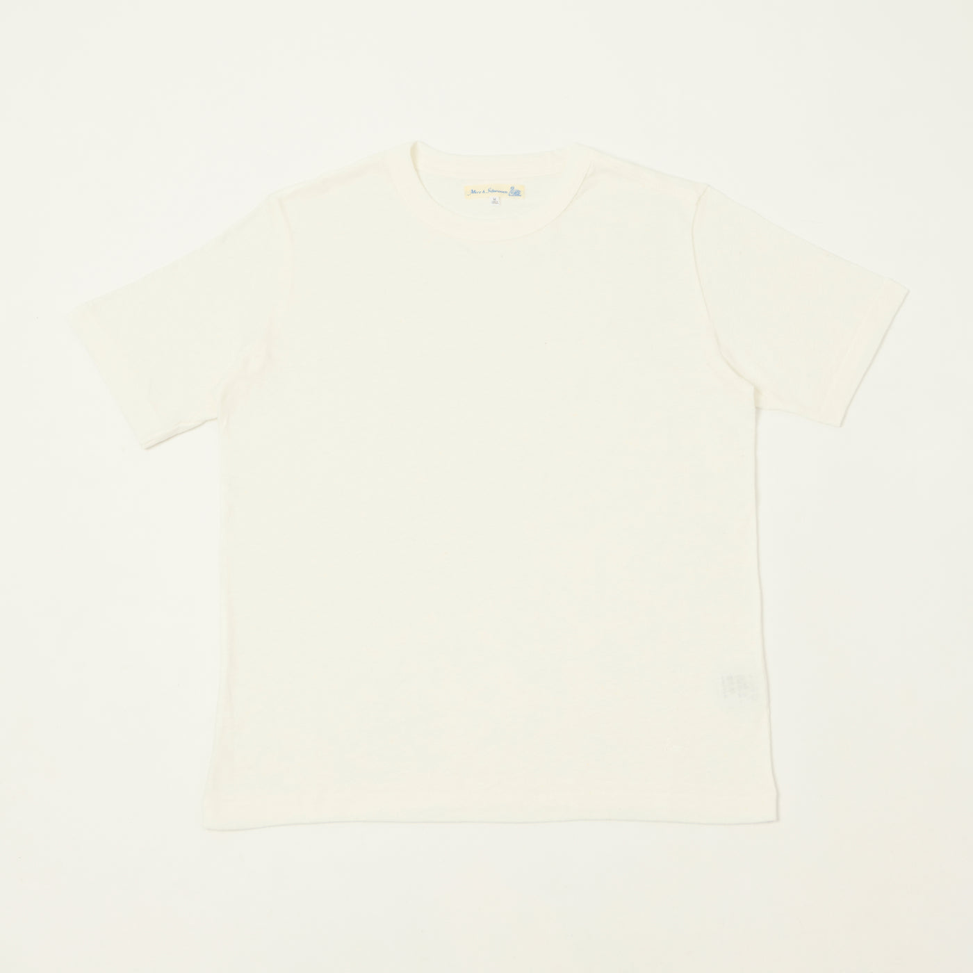 Merz b. Schwanen 'Good Basics' Linen-Cotton Relaxed Fit T-Shirt - White