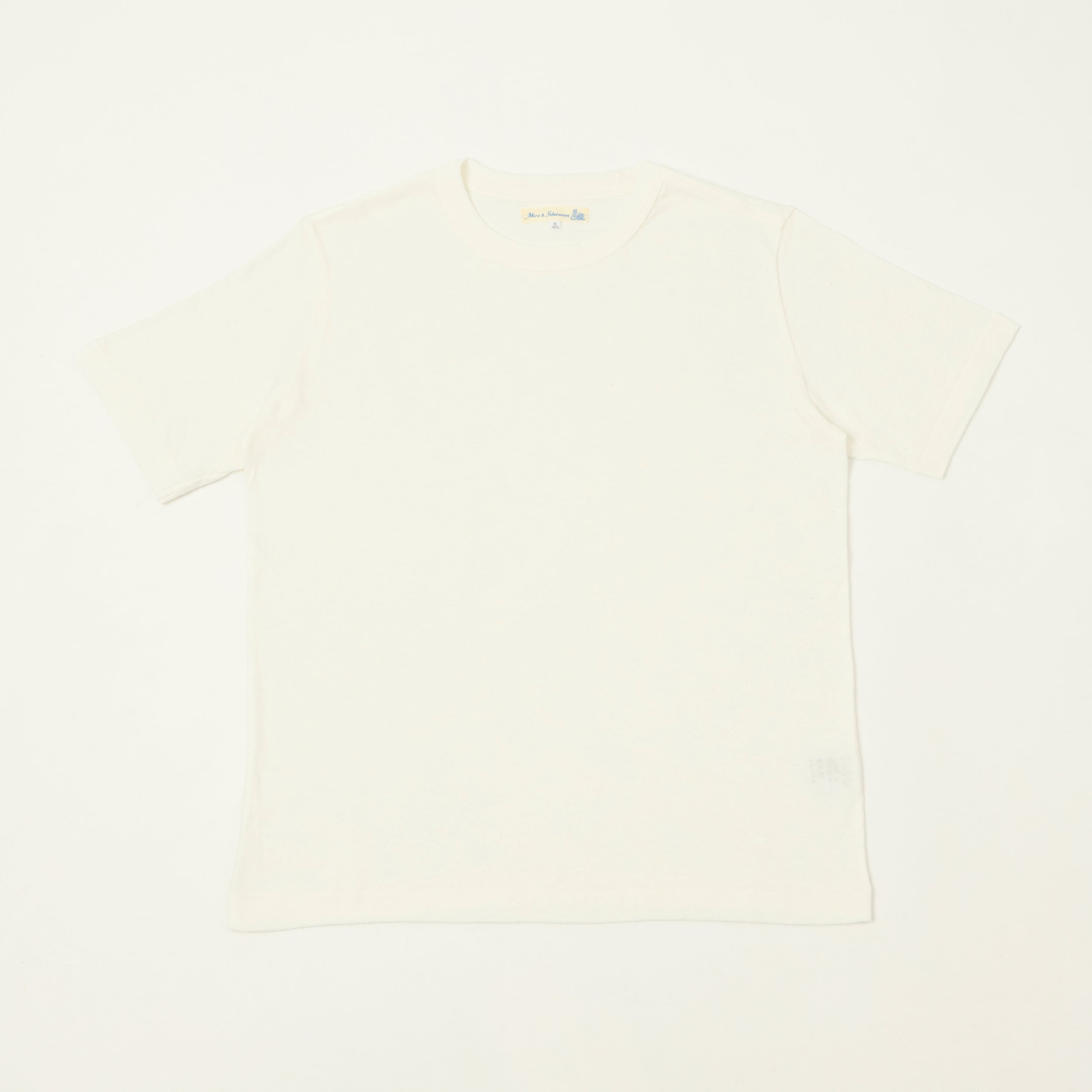 Merz b. Schwanen 'Good Basics' Linen-Cotton Relaxed Fit T-Shirt - White