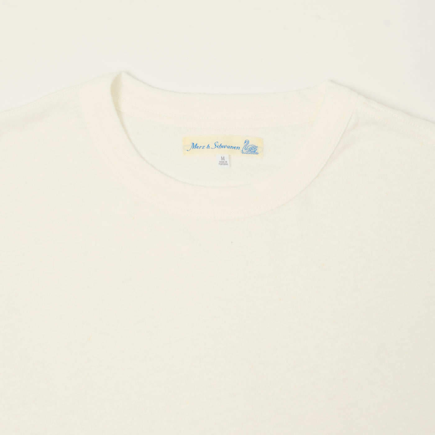 Merz b. Schwanen 'Good Basics' Linen-Cotton Relaxed Fit T-Shirt - White