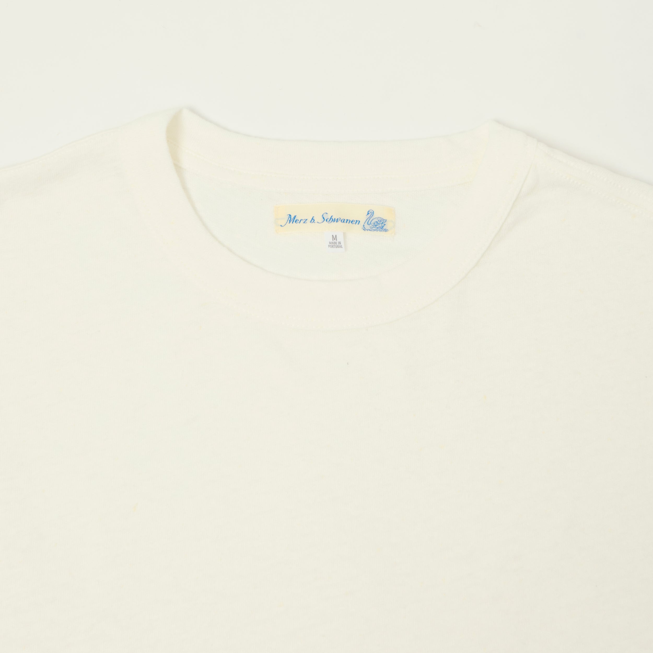 Merz b. Schwanen 'Good Basics' Linen-Cotton Relaxed Fit T-Shirt - White