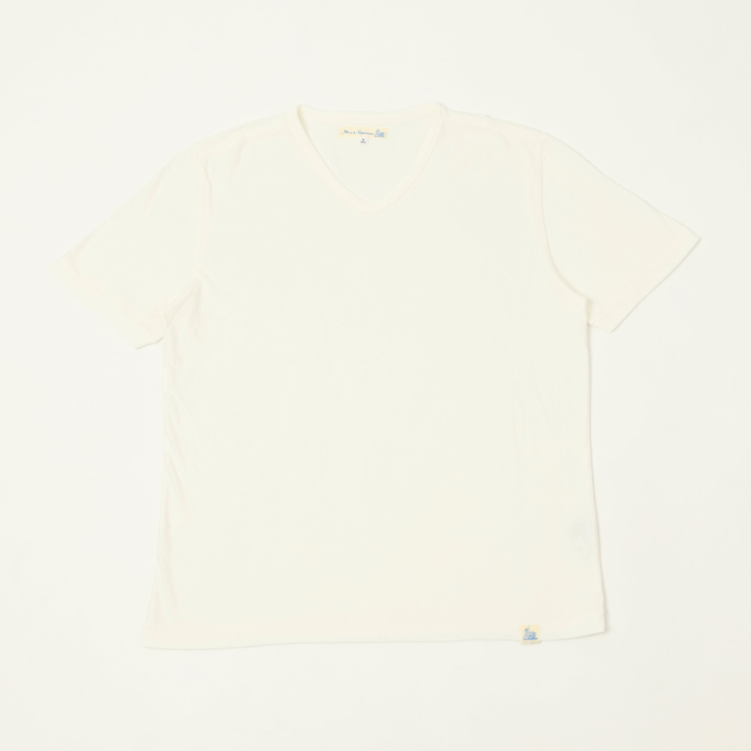 Merz b. Schwanen 'Good Basics' Pima Cotton V-Neck T-Shirt - White