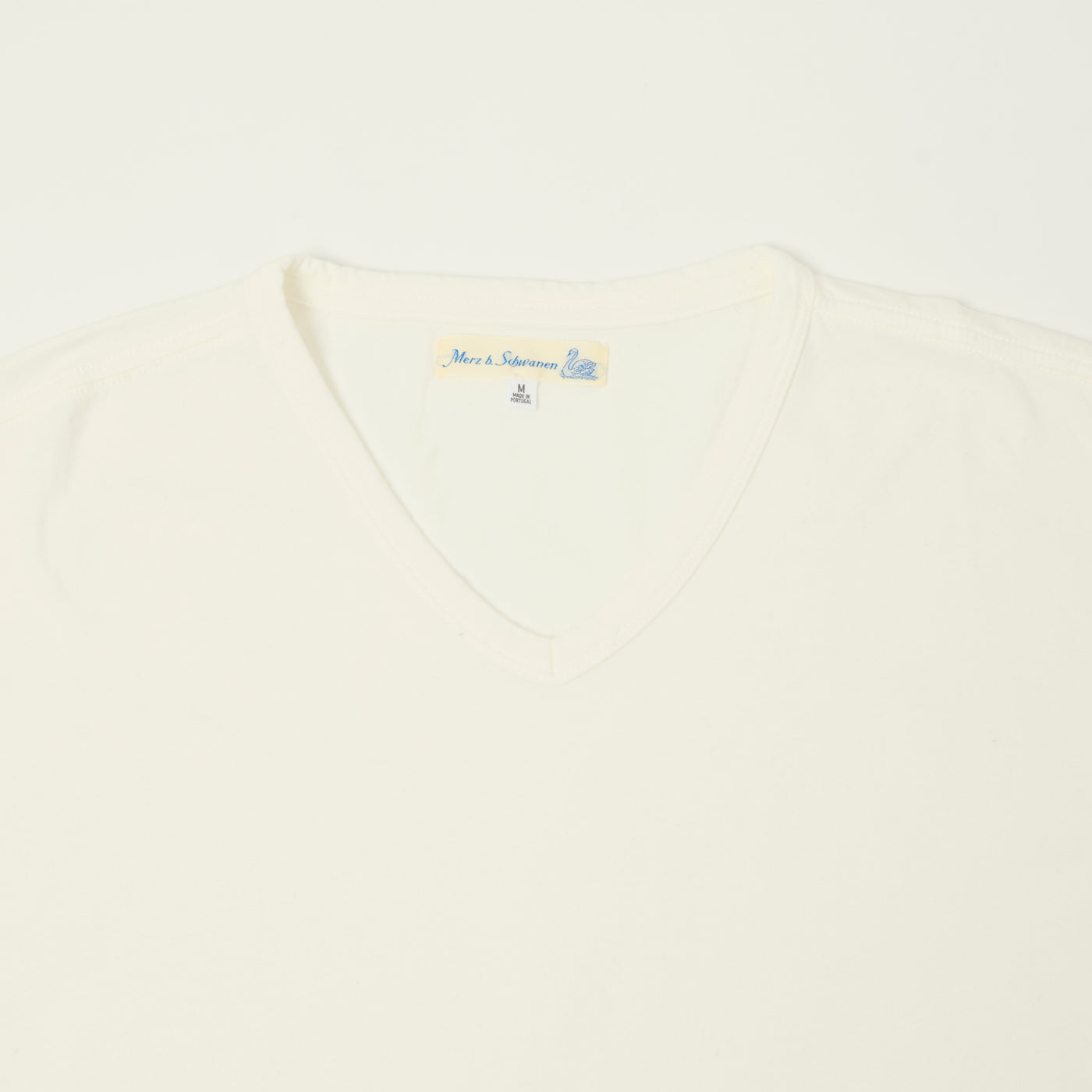 Merz b. Schwanen 'Good Basics' Pima Cotton V-Neck T-Shirt - White