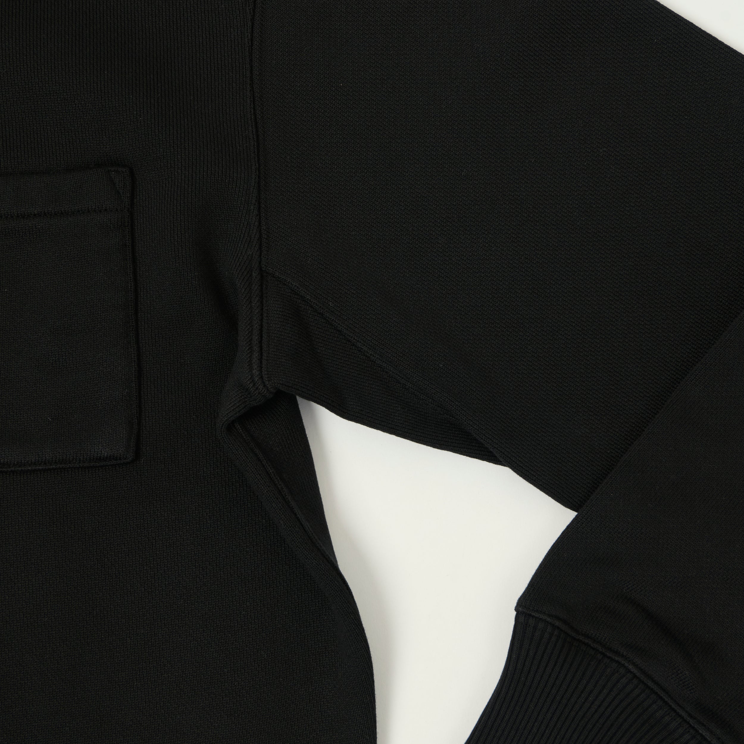 Merz b. Schwanen 'Good Basics' Quarter Zip Sweatshirt - Deep Black