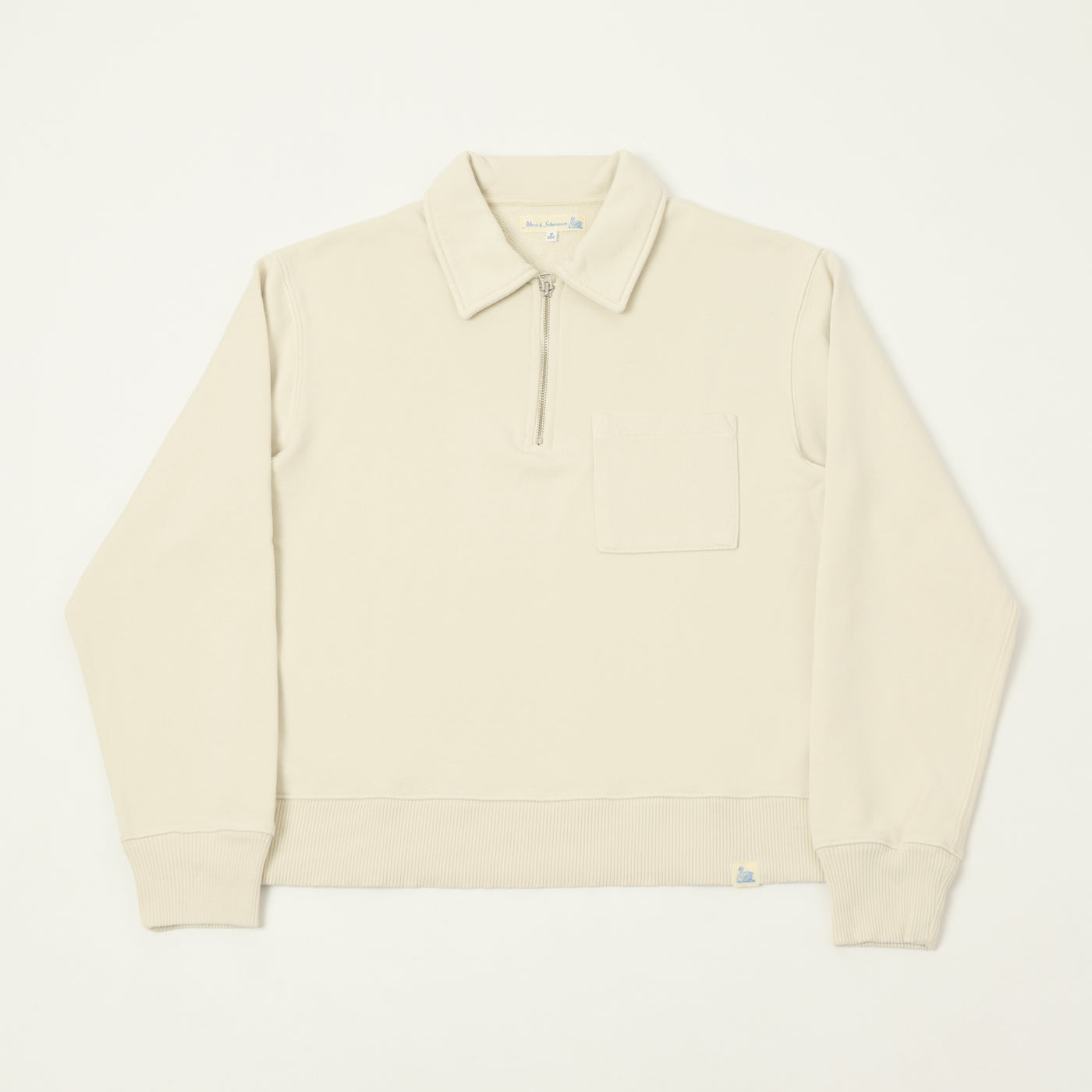 Merz b. Schwanen 'Good Basics' Quarter Zip Sweatshirt - Nature