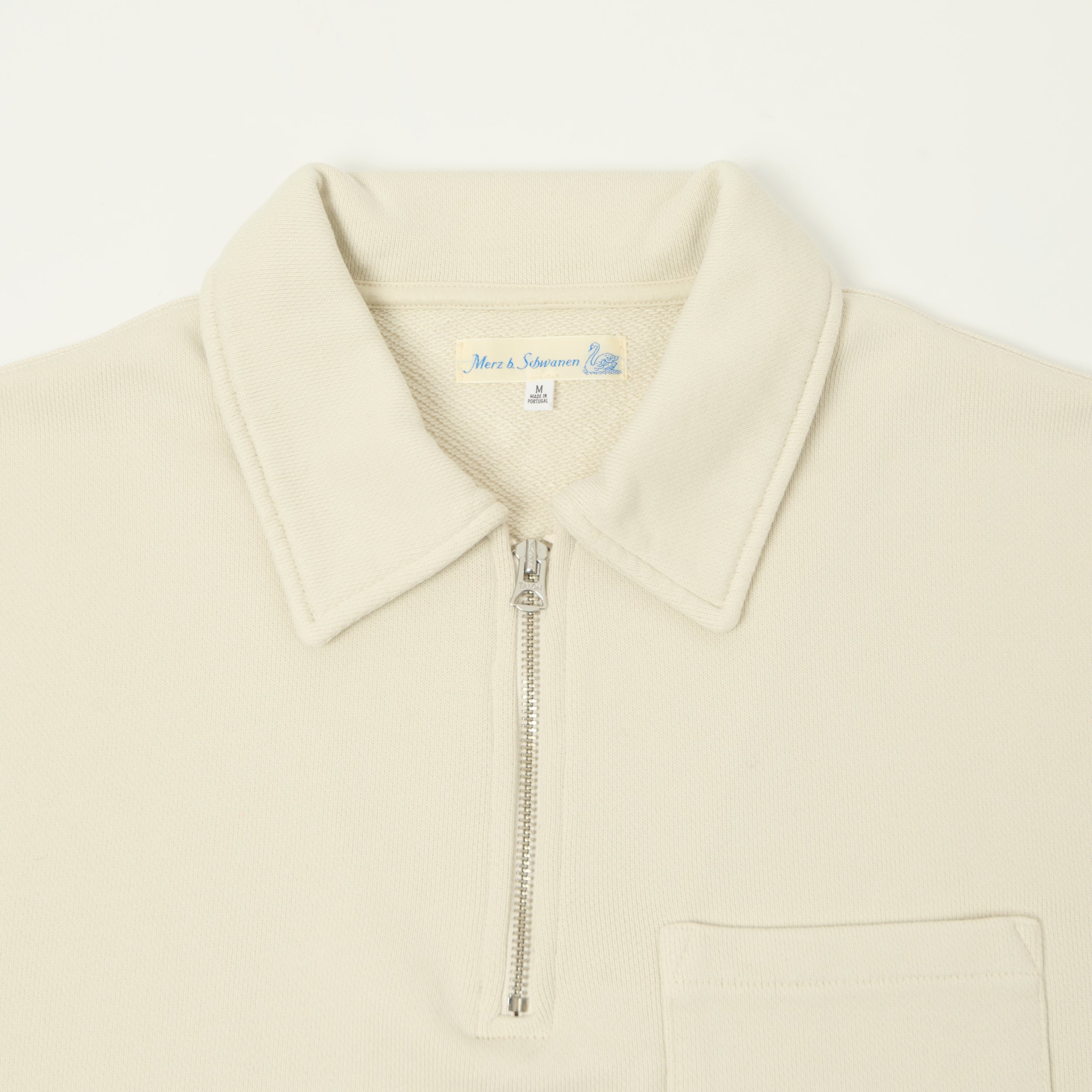 Merz b. Schwanen 'Good Basics' Quarter Zip Sweatshirt - Nature