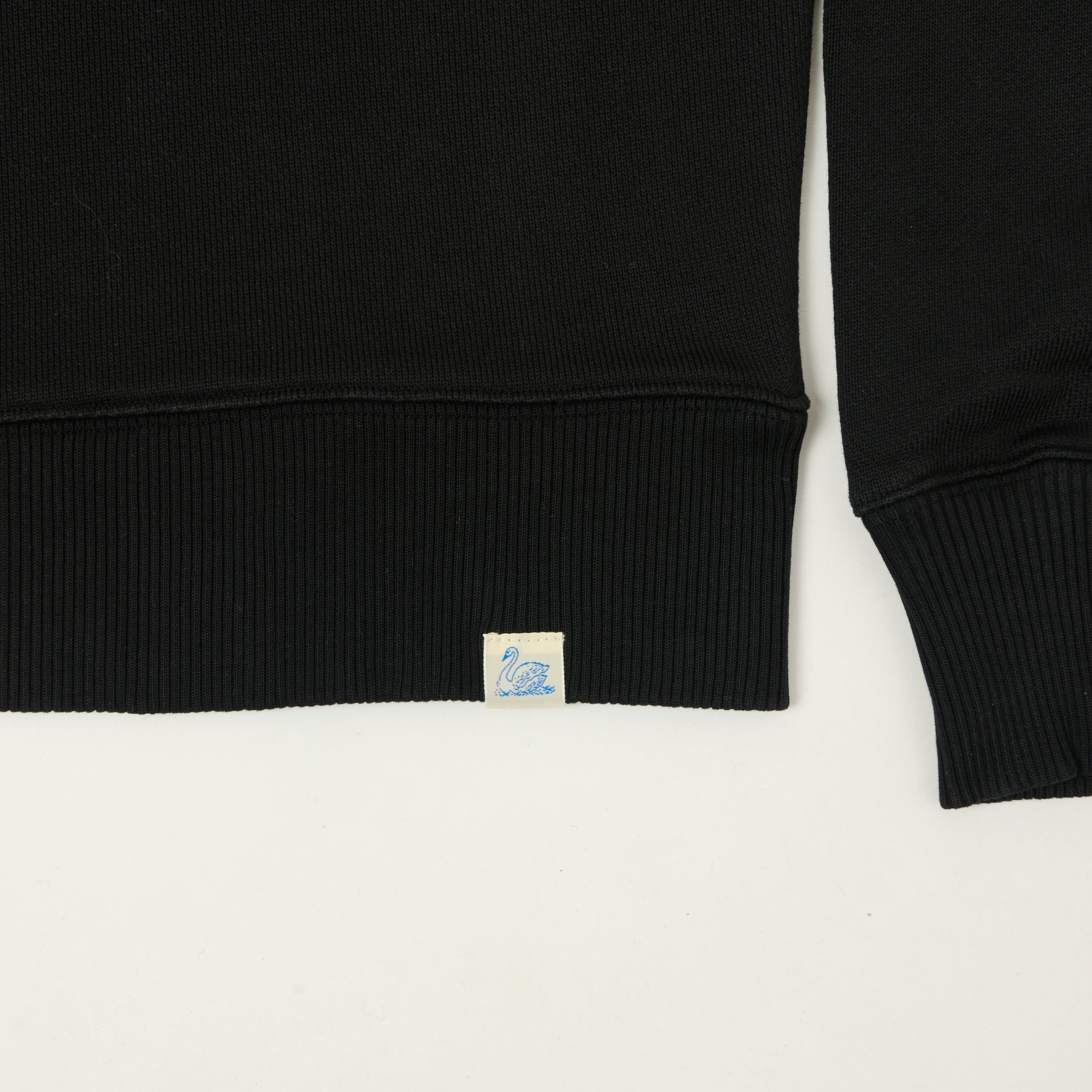 Merz b. Schwanen 'Good Basics' Quarter Zip Sweatshirt - Deep Black
