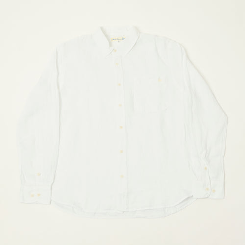 Merz b. Schwanen 'Good Basics' Relaxed Fit Linen Shirt - White