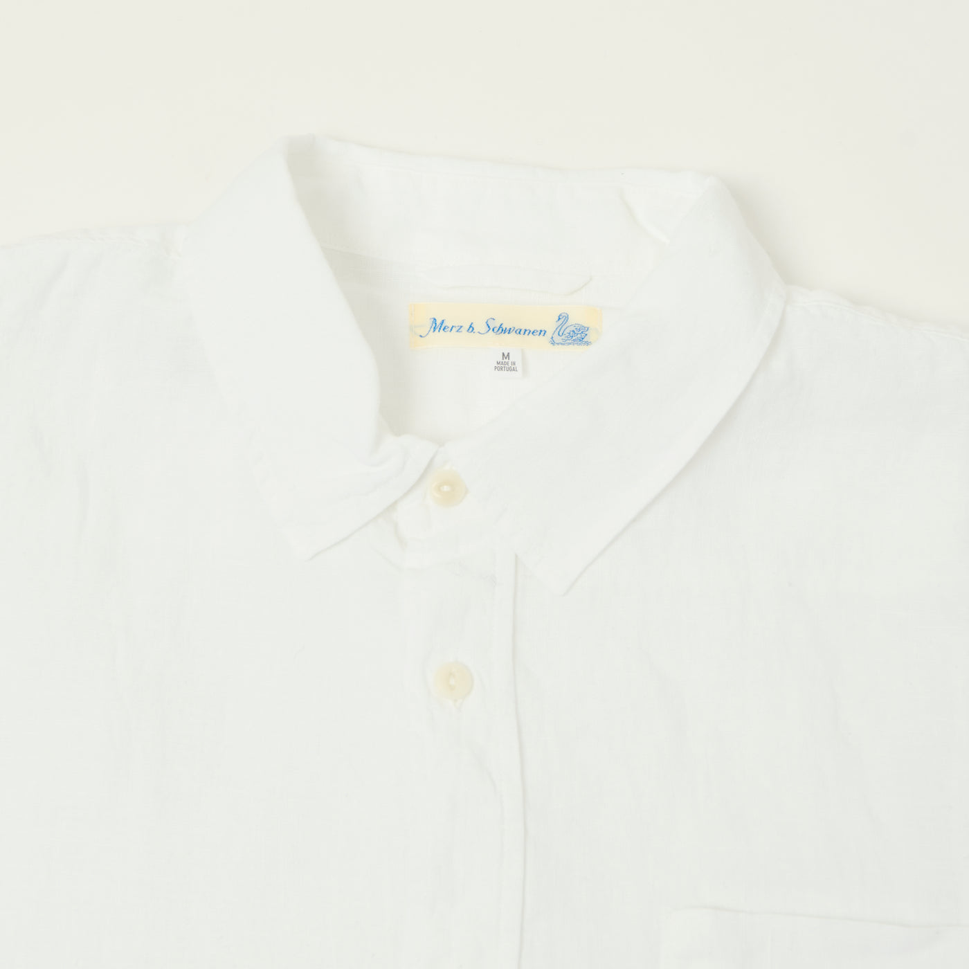 Merz b. Schwanen 'Good Basics' Relaxed Fit Linen Shirt - White