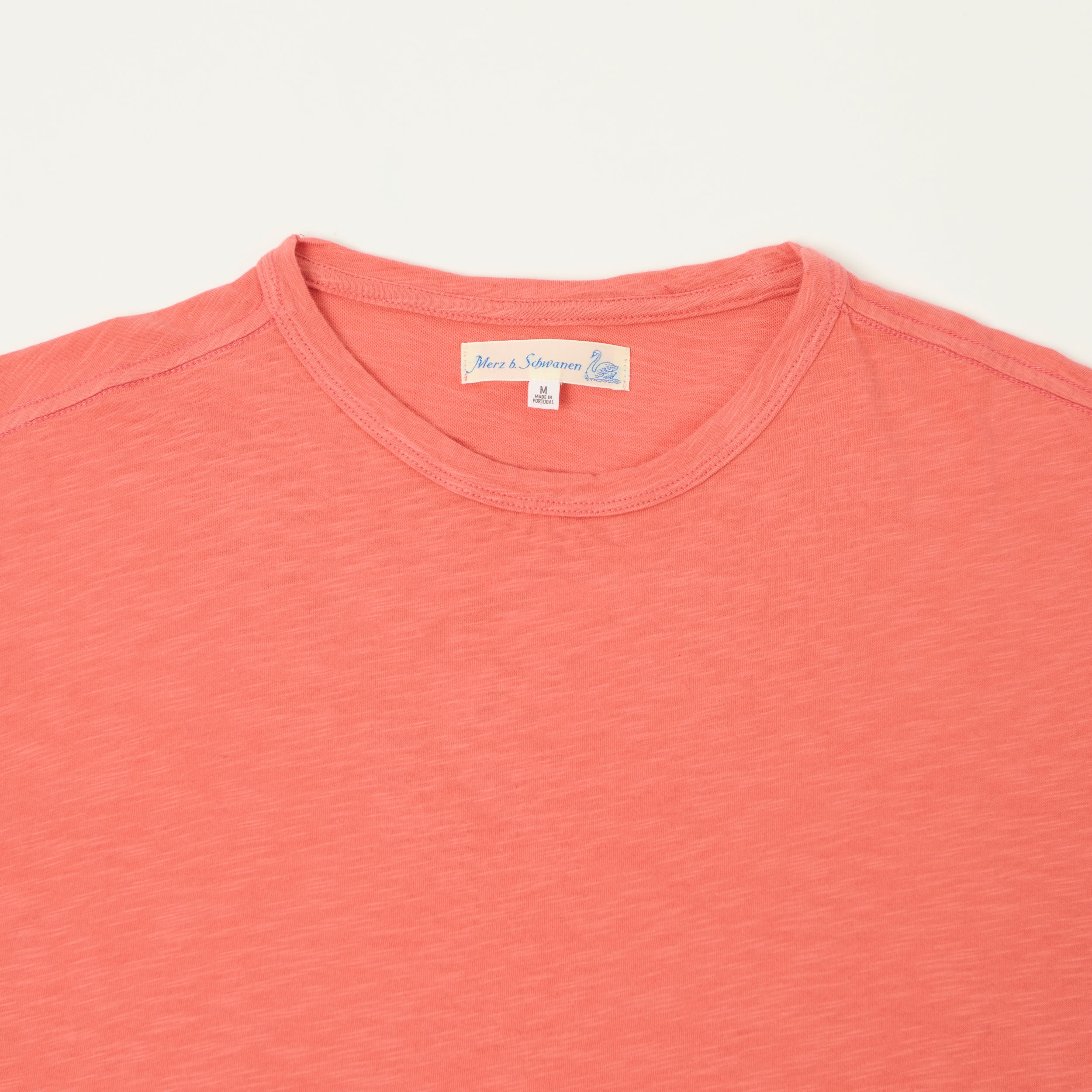 Merz b. Schwanen 'Good Basics' SCT04 Pima Slub Cotton T-Shirt - Calypso Pink