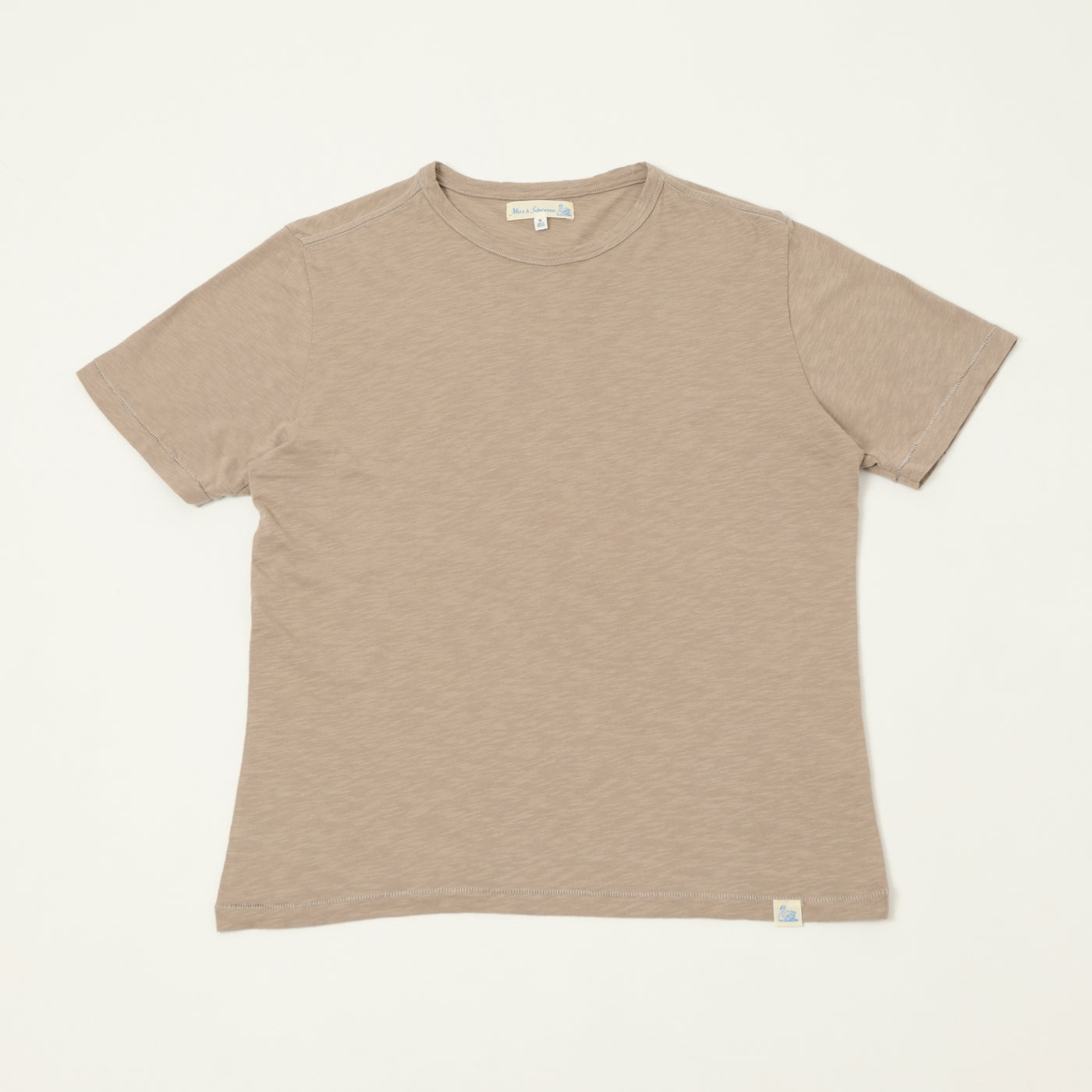 Merz b. Schwanen 'Good Basics' SCT04 Pima Slub Cotton T-Shirt - Faded Grain