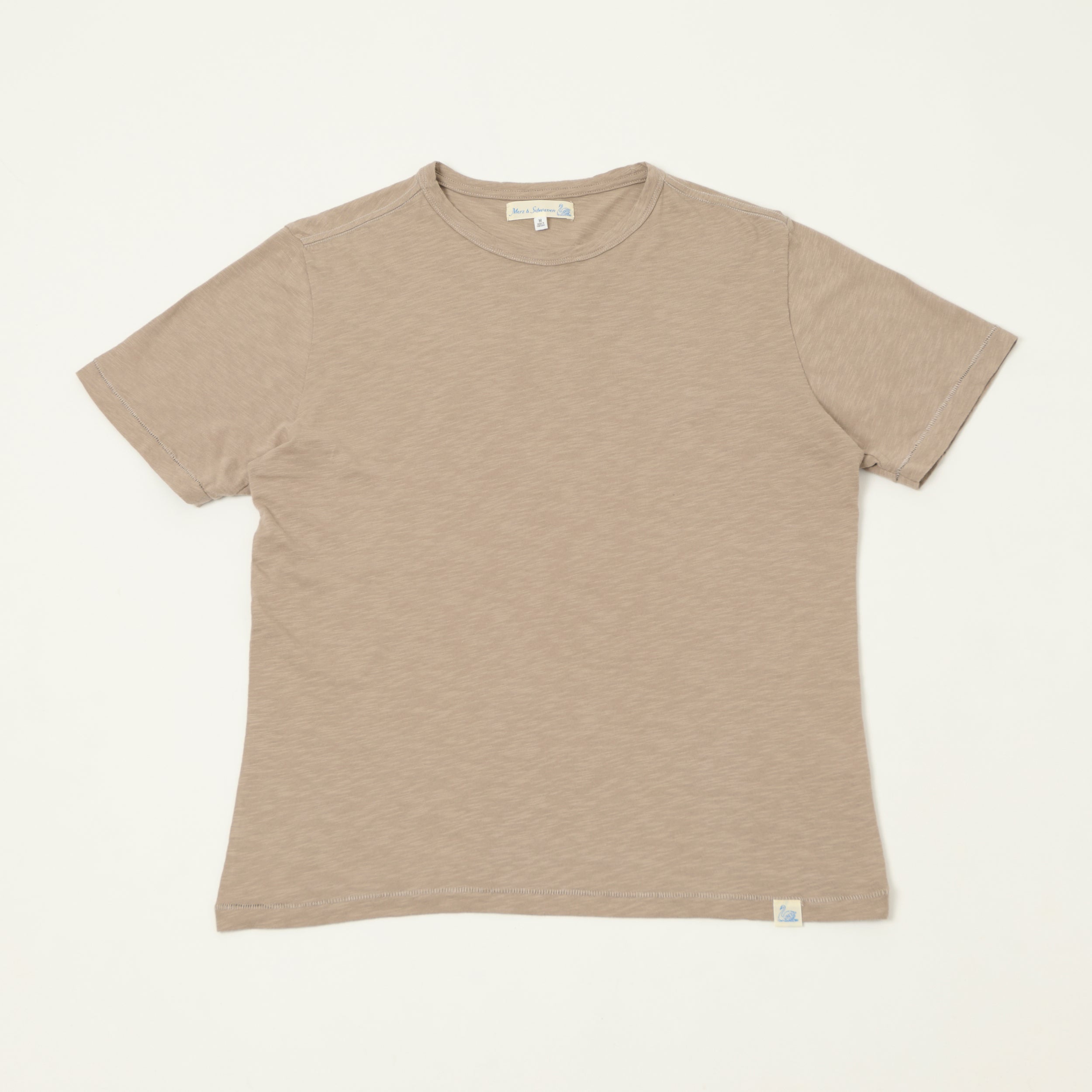 Merz b. Schwanen 'Good Basics' SCT04 Pima Slub Cotton T-Shirt - Faded Grain