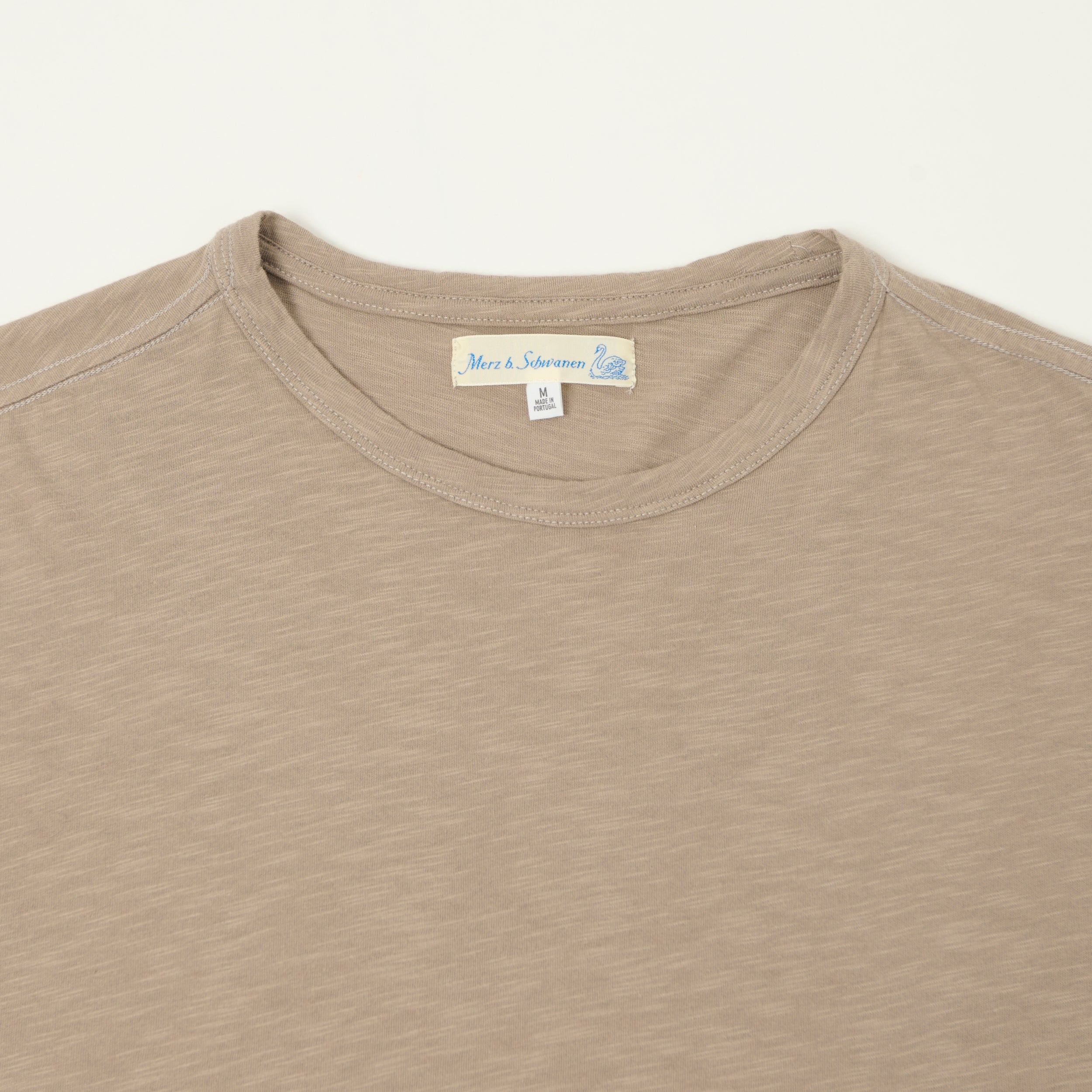 Merz b. Schwanen 'Good Basics' SCT04 Pima Slub Cotton T-Shirt - Faded Grain