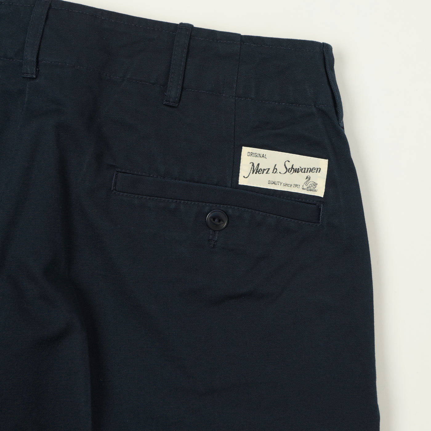 Merz b. Schwanen 'Good Basics' Organic Cotton Twill Chinos - Dark Navy