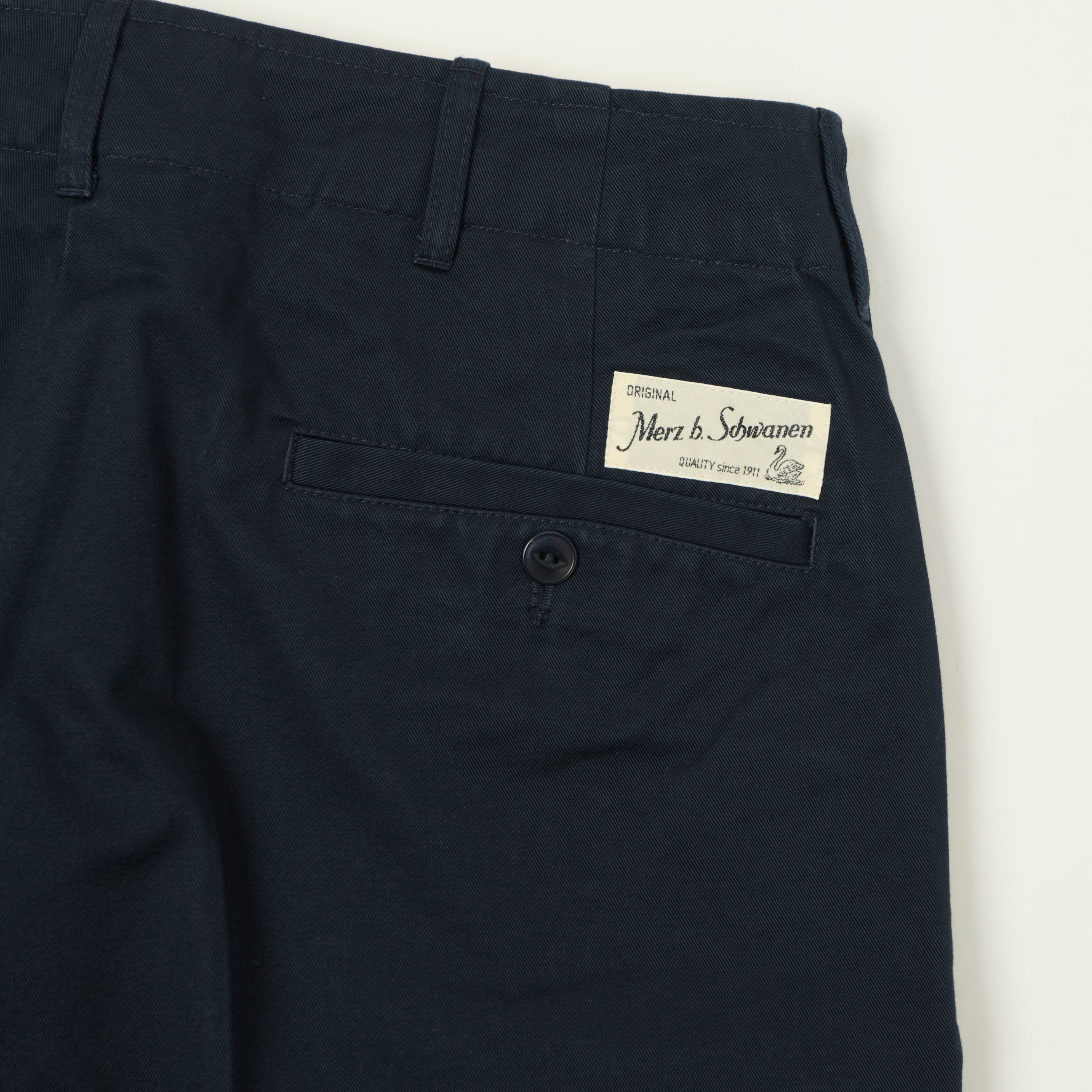 Merz b. Schwanen 'Good Basics' Organic Cotton Twill Chinos - Dark Navy