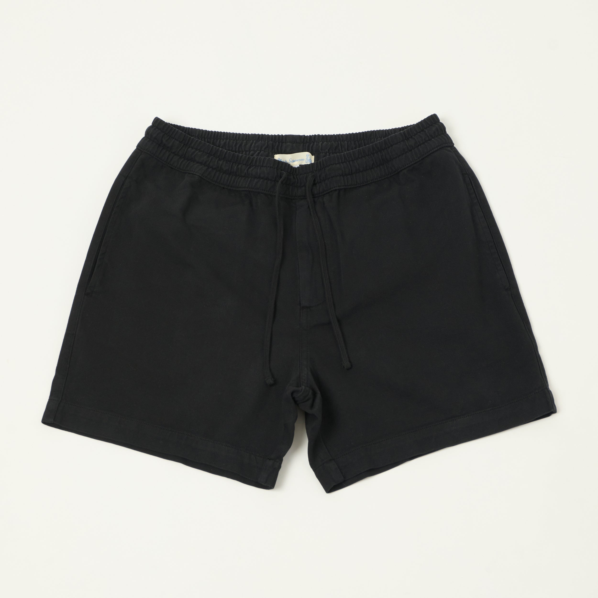 Merz b. Schwanen 'Good Basics' Cotton Twill Shorts - Deep Black