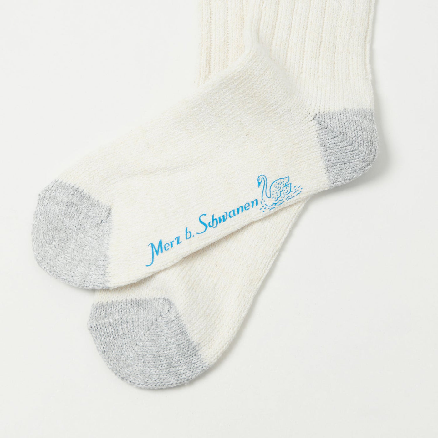 Merz b. Schwanen GS05 Stripe Sock - Nature/Swan Blue