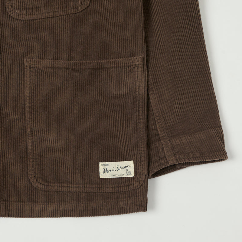 Merz b. Schwanen JKT03C Corduroy Jacket - Chocolate