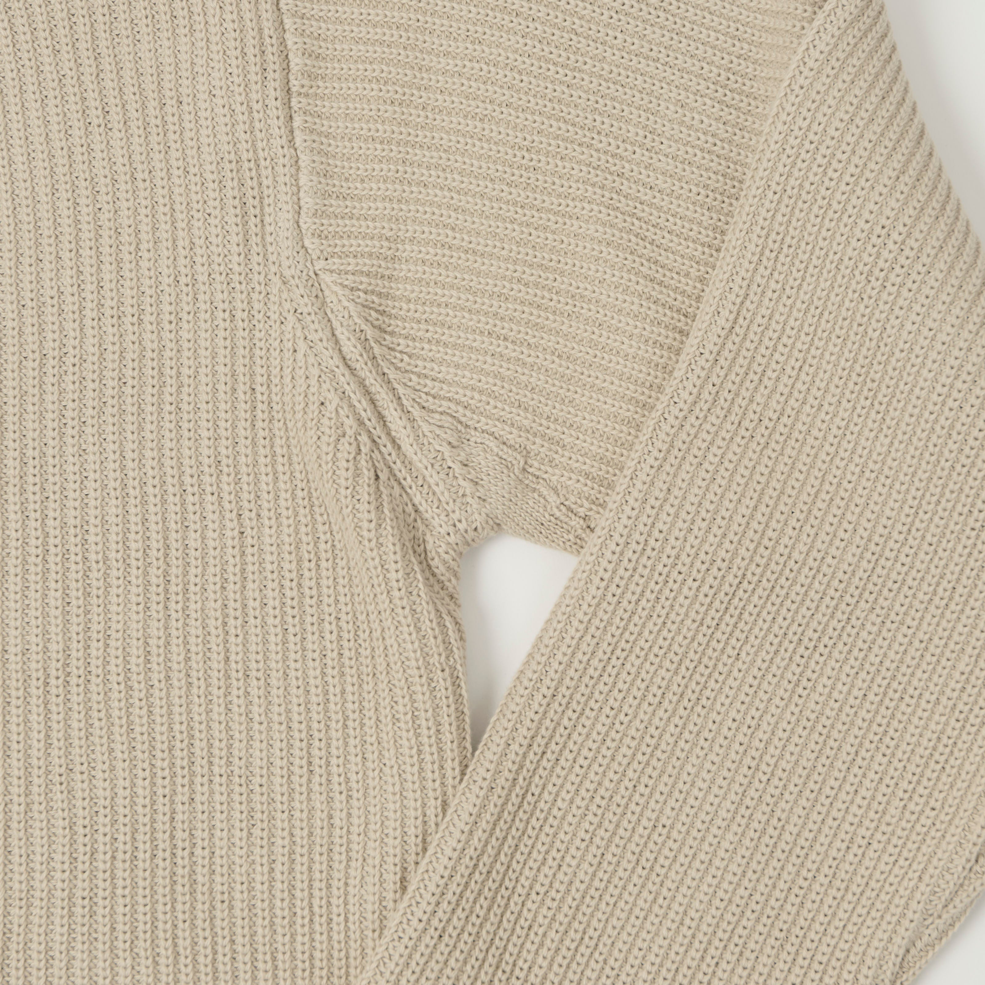Merz b. Schwanen 'Good Basics' Button Up Knit Shirt - Sand
