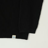 Merz b. Schwanen 'Good Basics' Button Up Knit Shirt - Deep Black
