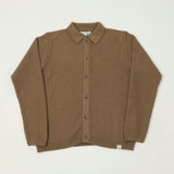 Merz b. Schwanen 'Good Basics' Button Up Knit Shirt - Grain