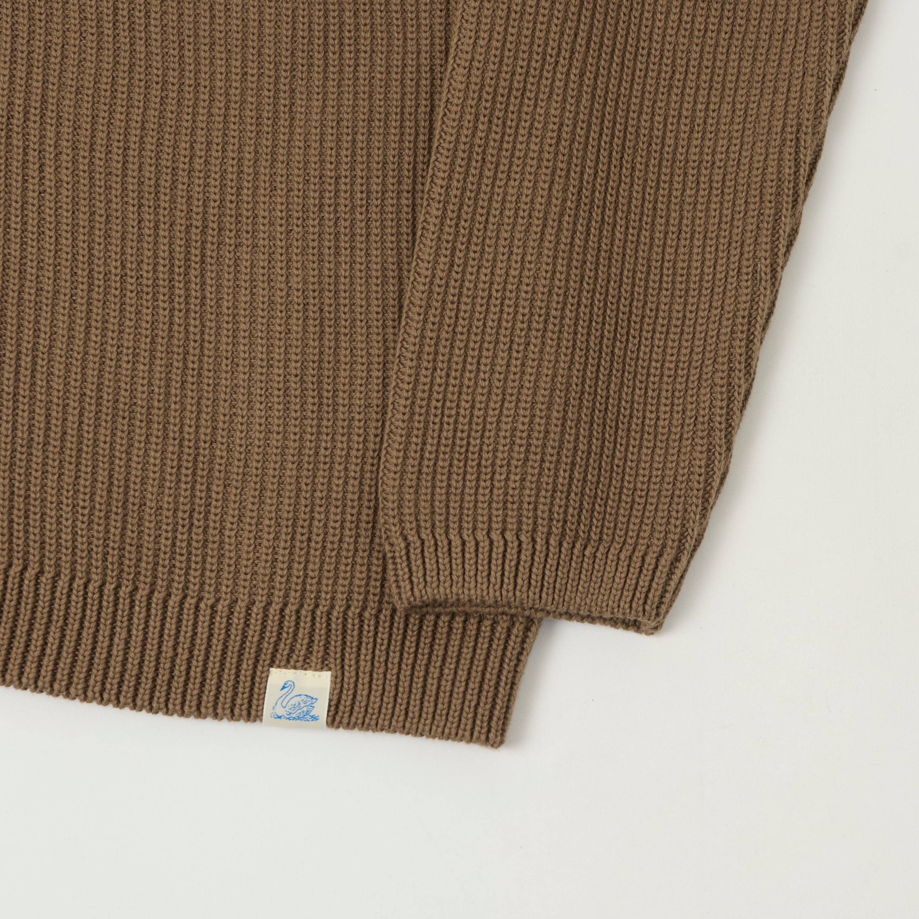 Merz b. Schwanen 'Good Basics' Button Up Knit Shirt - Grain