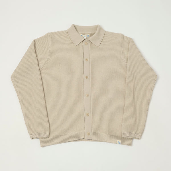 Merz b. Schwanen 'Good Basics' Button Up Knit Shirt - Sand