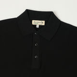 Merz b. Schwanen KPLP02 Plant Based Knitted Polo Shirt - Deep Black