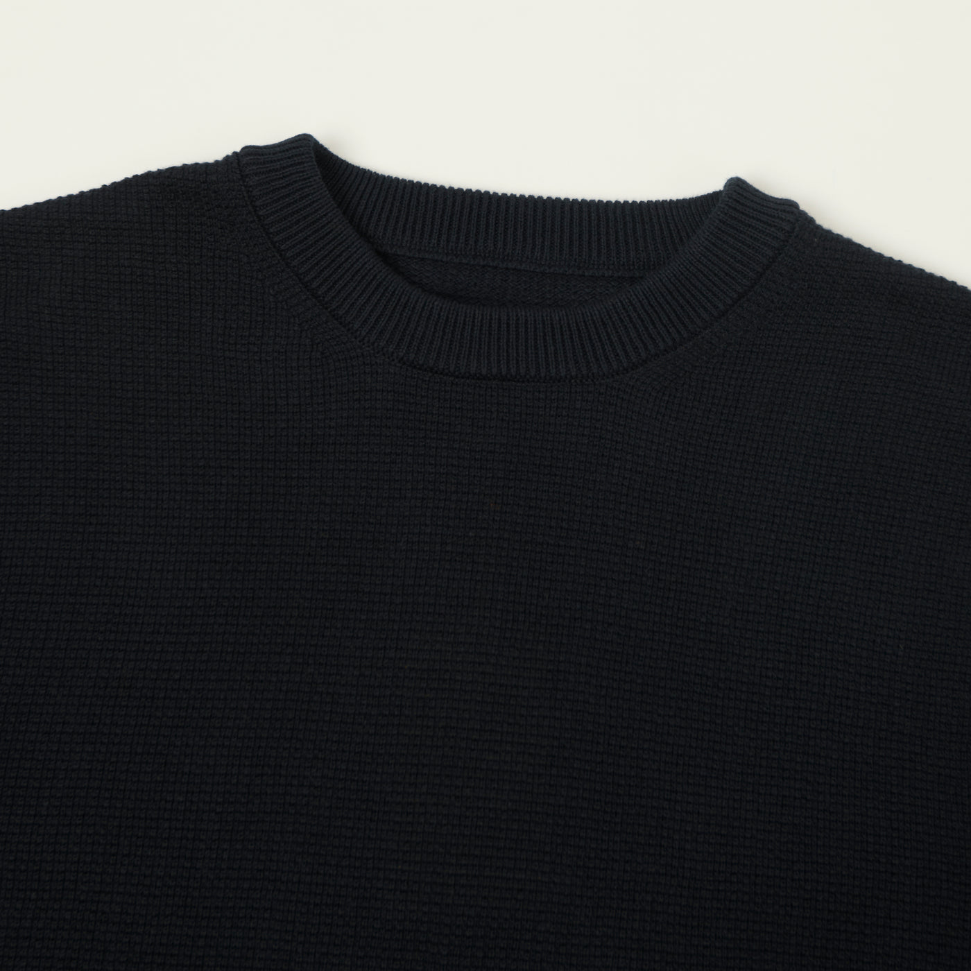 Merz b. Schwanen Lightweight Waffle Knit Sweater - Dark Navy