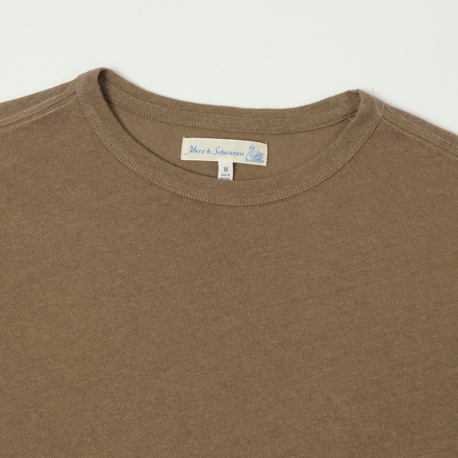 Merz b. Schwanen 'Good Basics' Linen & Organic Cotton T-shirt - Faded Grain