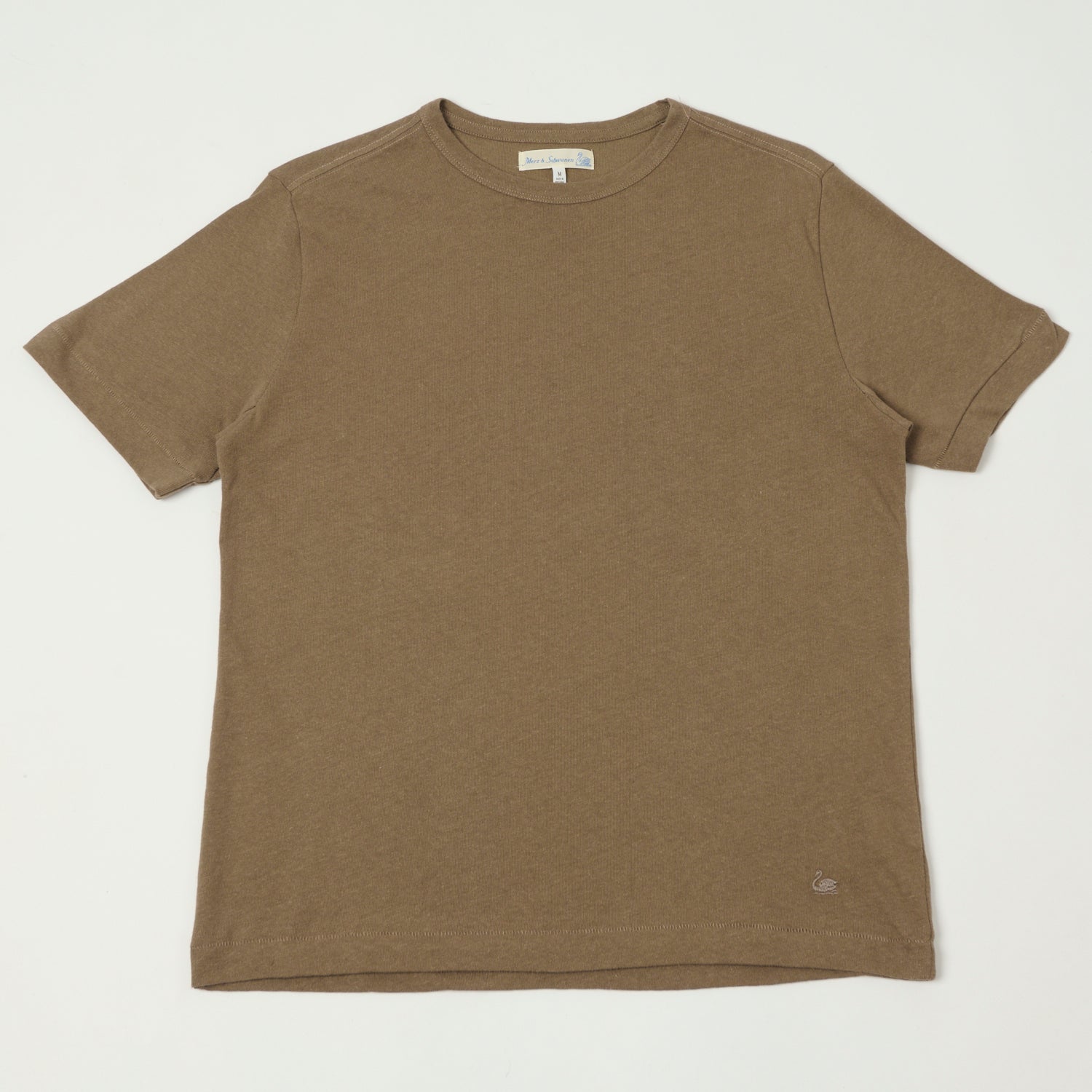 Merz b. Schwanen 'Good Basics' Linen & Organic Cotton T-shirt - Faded Grain