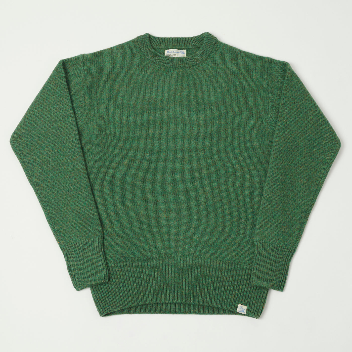 Merz b. Schwanen 'Good Basics' Wool Cashmere Knit Pullover - Moss Green