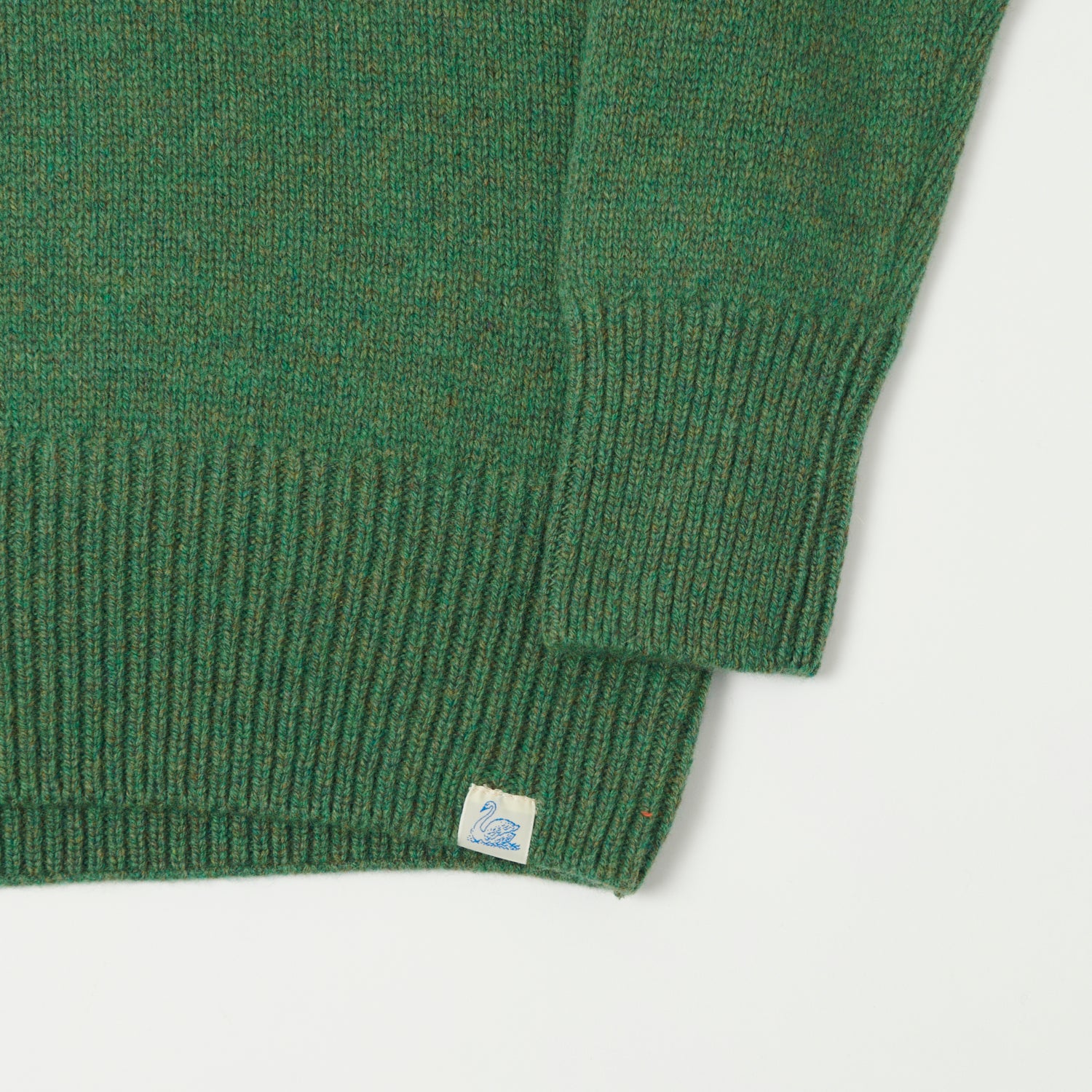 Merz b. Schwanen 'Good Basics' Wool Cashmere Knit Pullover - Moss Green