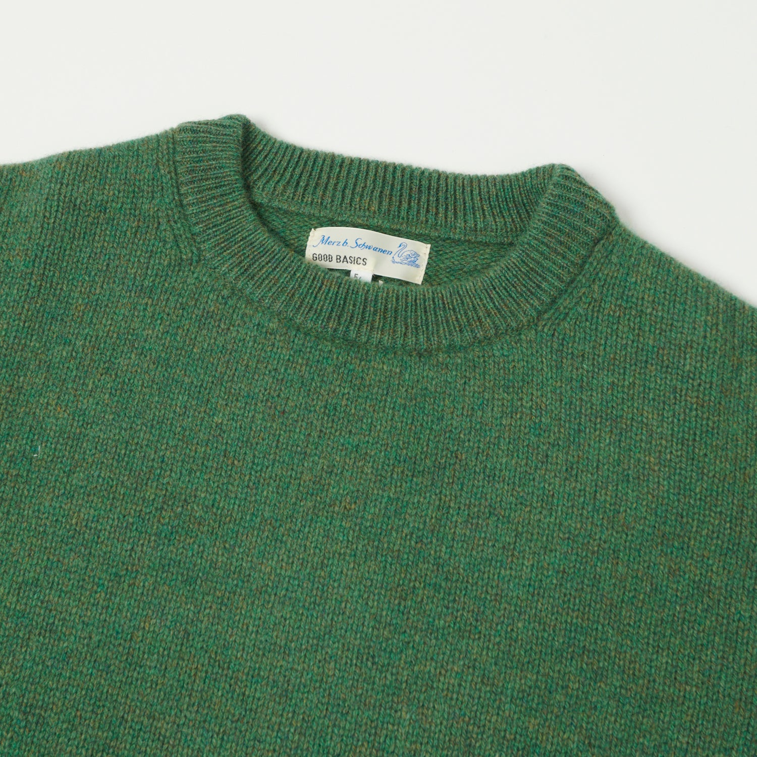 Merz b. Schwanen 'Good Basics' Wool Cashmere Knit Pullover - Moss