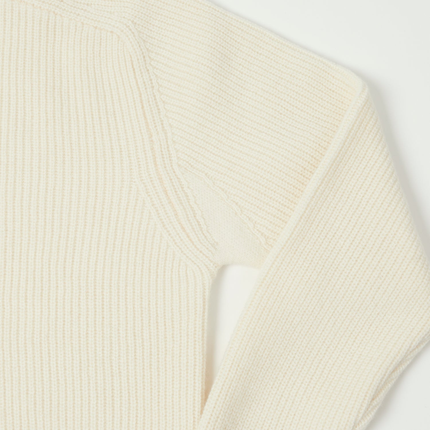 Merz b. Schwanen 'Good Basics' Wool Cashmere Ribbed Knit Pullover - Nature