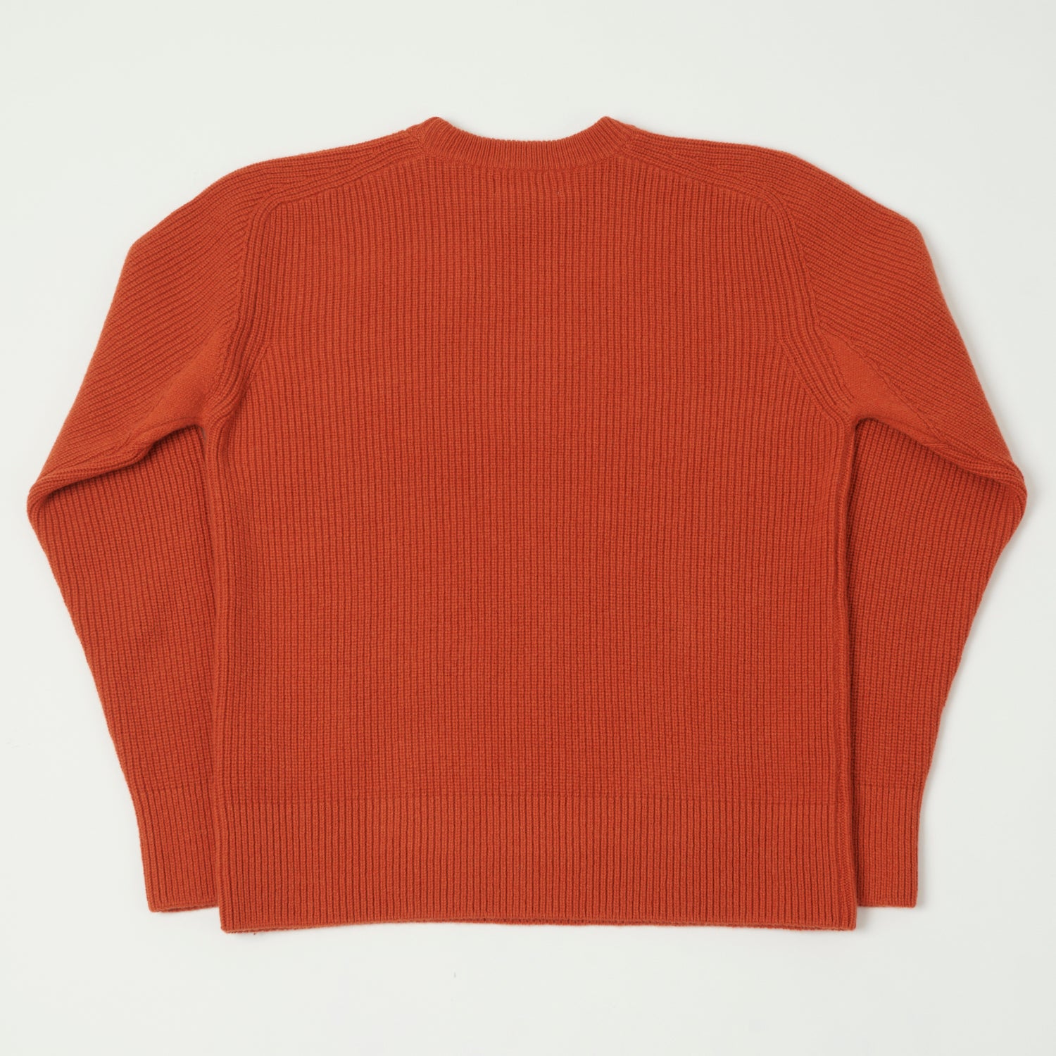 Merz b. Schwanen 'Good Basics' Wool Cashmere Ribbed Knit Pullover - Rust