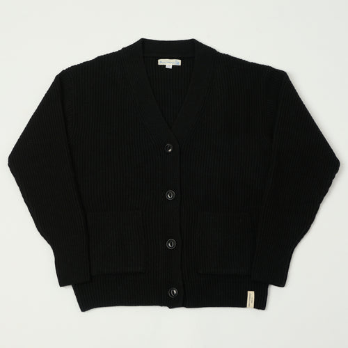Merz b. Schwanen 'Good Basics' Merino Wool Cardigan - Deep Black