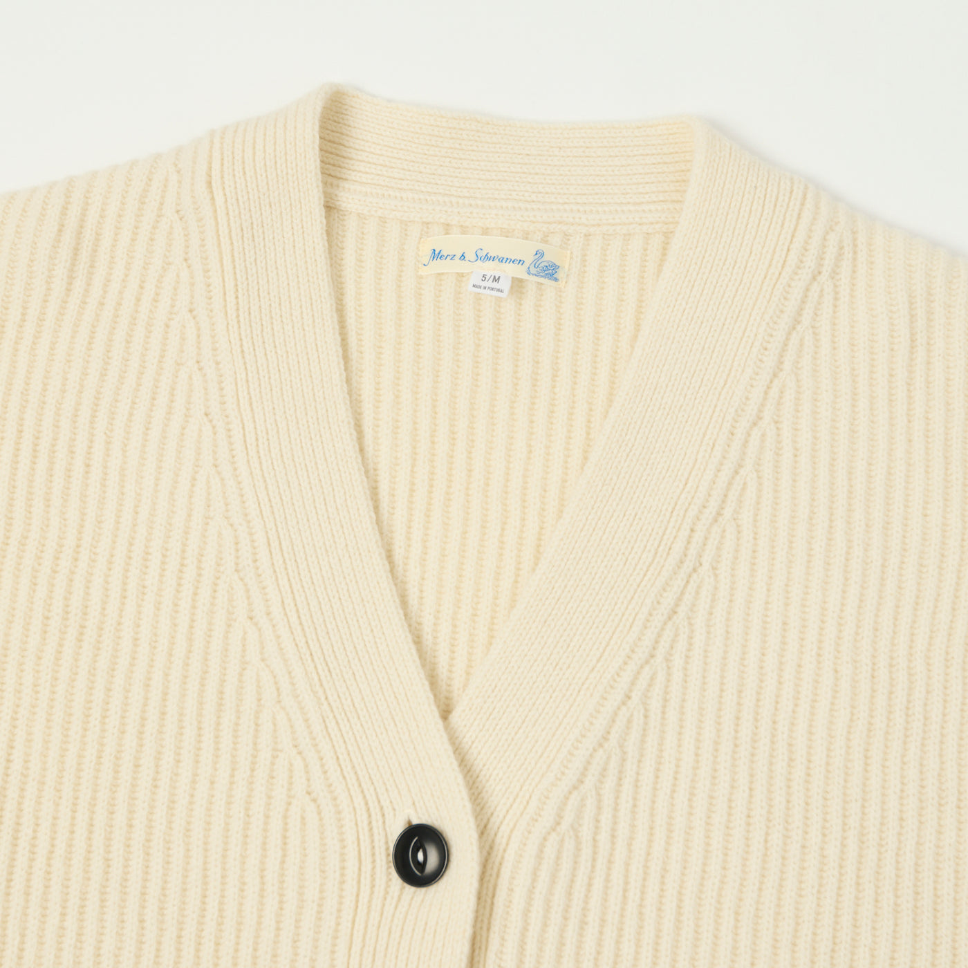 Merz b. Schwanen 'Good Basics' Merino Wool Cardigan - Nature