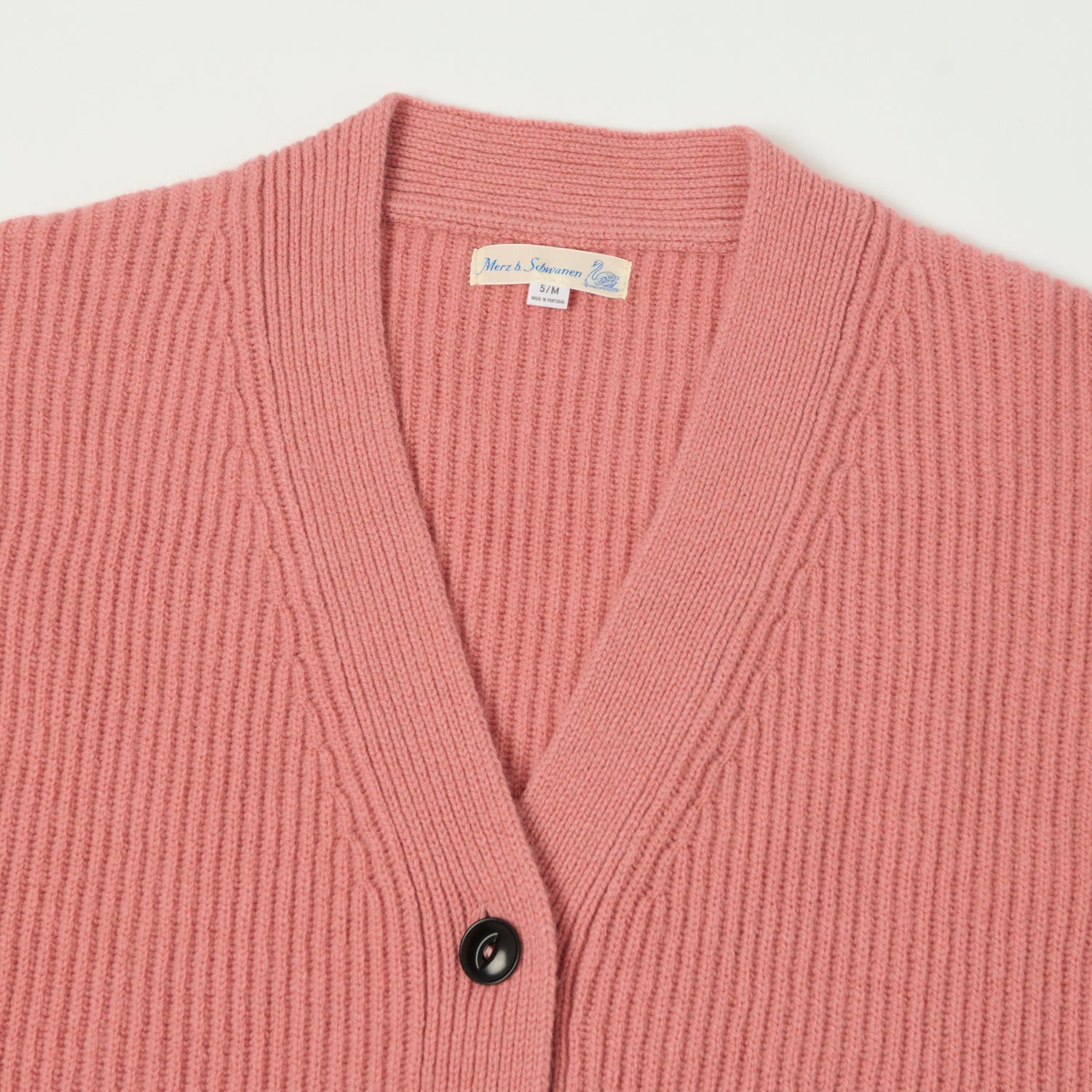 Merz b. Schwanen 'Good Basics' Merino Wool Cardigan - Rosewood