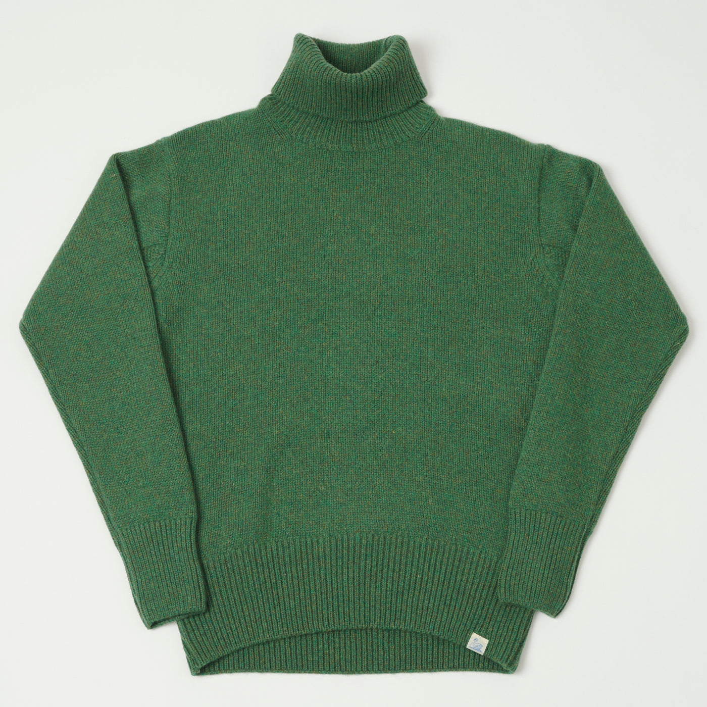 Merz b. Schwanen 'Good Basics' Wool Cashmere Knit Turtleneck - Moss Green