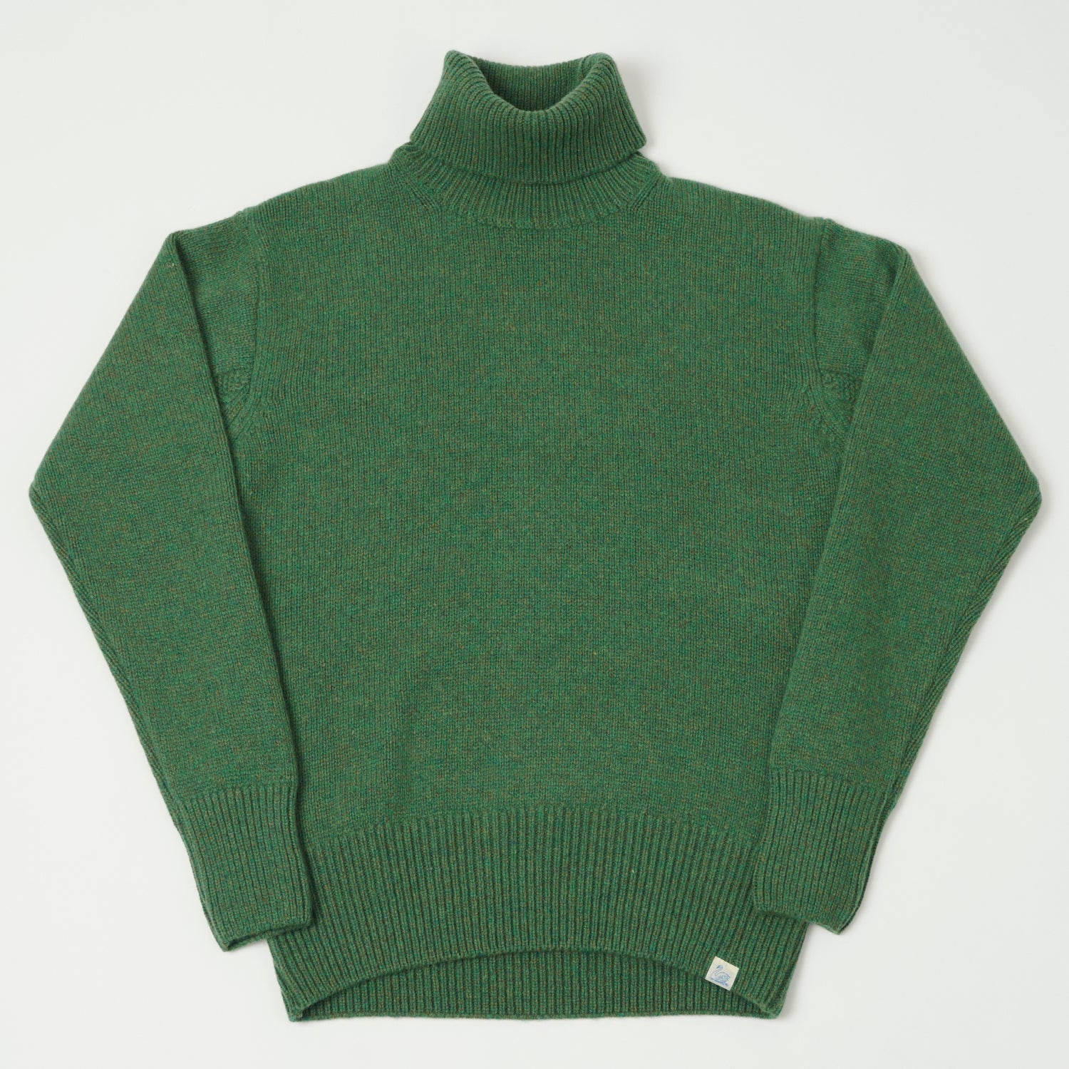 Merz b. Schwanen 'Good Basics' Wool Cashmere Knit Turtleneck - Moss Green