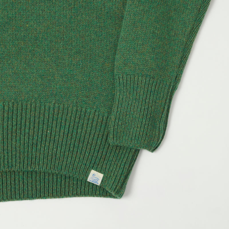 Merz b. Schwanen LOCT01 Turtleneck Knit Pullover - Moss Green